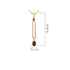 Crimson Edge Garnet Necklace