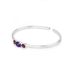 Dual Glow Amethyst & Garnet Bangle