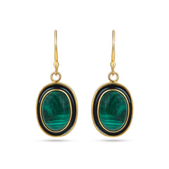 Raw Green Earrings