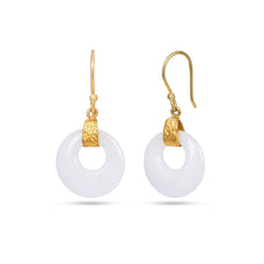 White Quartz 925 Silver Earrings