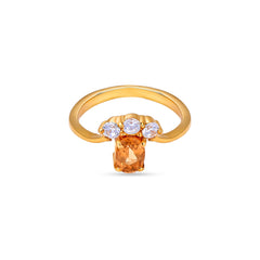 Oval Citrine 925 Silver Ring