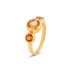Citrine Stone 925 Silver Rings