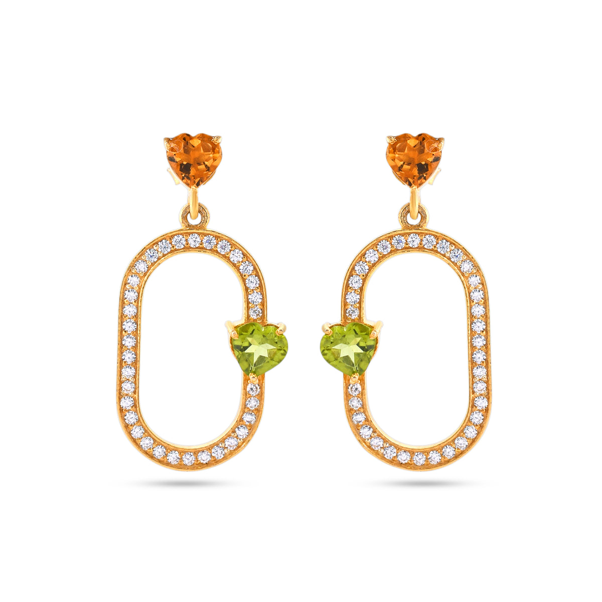 Golden Heart  Earrings