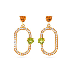 Golden Heart  Earrings
