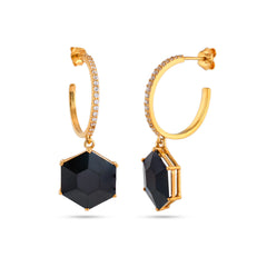 Black Geometry Earrings