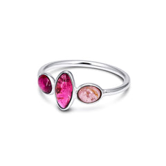 Candy Gem Tourmaline Trio Ring in 925 Silver