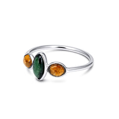 Refreshing Tourmaline Ring in 925 Silver