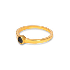Minimal Black Spinel Gemstone Ring