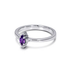 Sleek Amethyst Ring