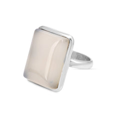 Classic Agate Ring in 925 Silver