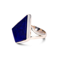 Bold Blue Lapis Ring in 925 Silver