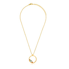Circle Fusion Pendant Necklace in 925 Silver