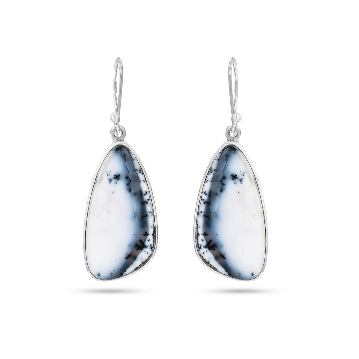 White Fern Earrings