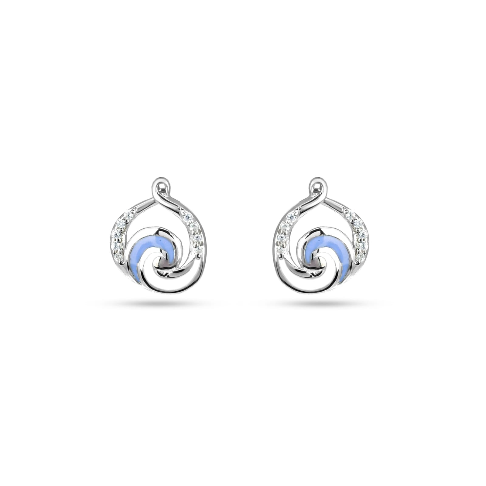 Gold and diamond earrings on a white background
