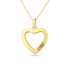 Evergreen Sunshine Heart Necklace