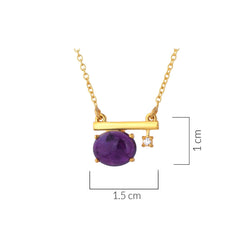 Bar & Stone Amethyst Necklace