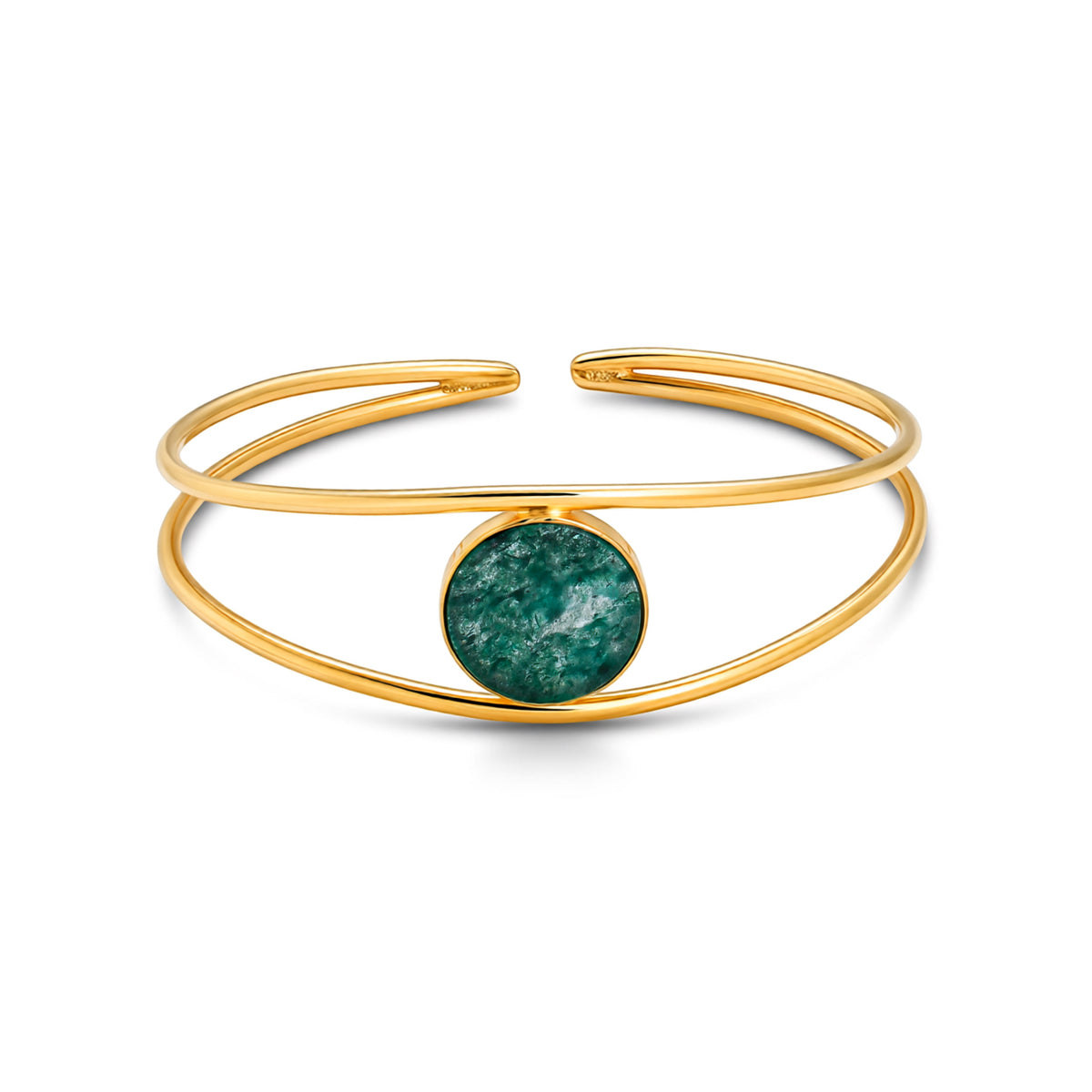 Green Aventurine 925 Silver Bracelet