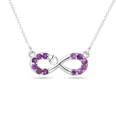 Dainty Amethyst Infinity Necklace