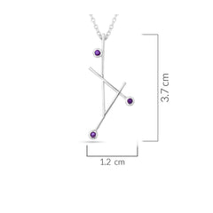 Linear Luxe Amethyst Necklace