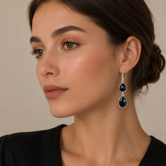 Midnight Double Drop Earrings