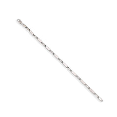 Silver chain on a white background
