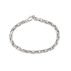 Silver bracelet on a white background