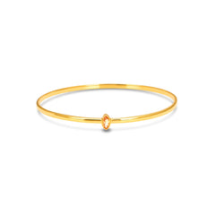 Minimal Citrine Bangle in 925 Silver