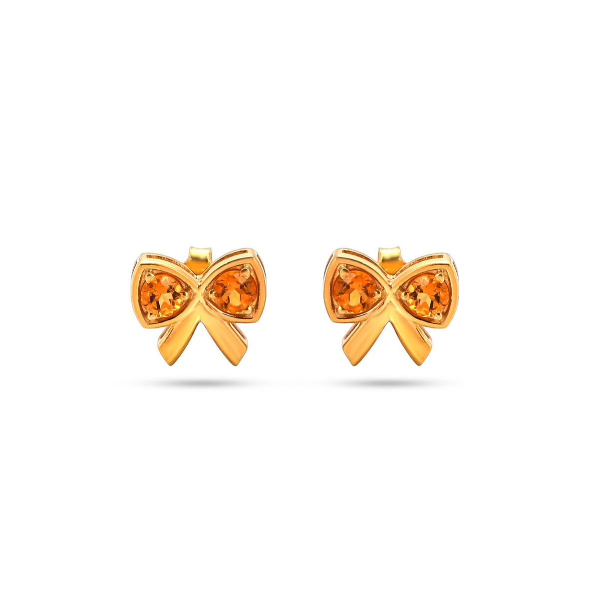 Citrine Bow Tie Earrings