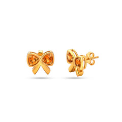 Citrine Bow Tie Earrings