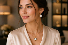 Mother Of Pearl Necklace Set In 925 Silver