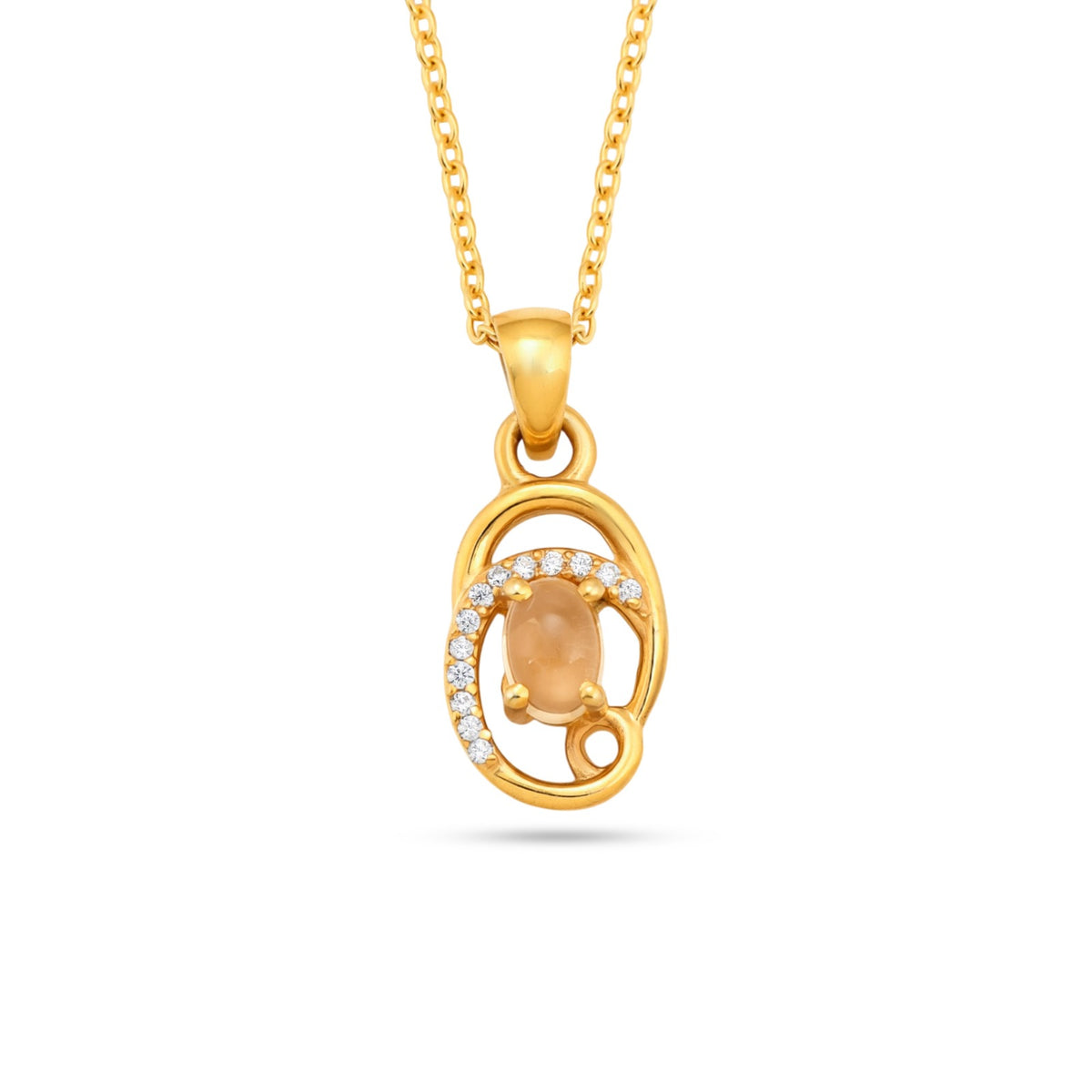 Citrine Swirl Necklace