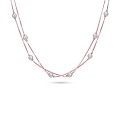 Necklace with pearls on a white background