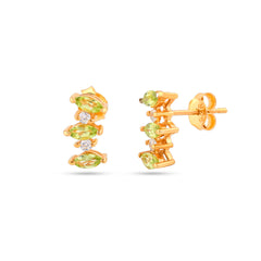 Mini Peridot Silver Earrings