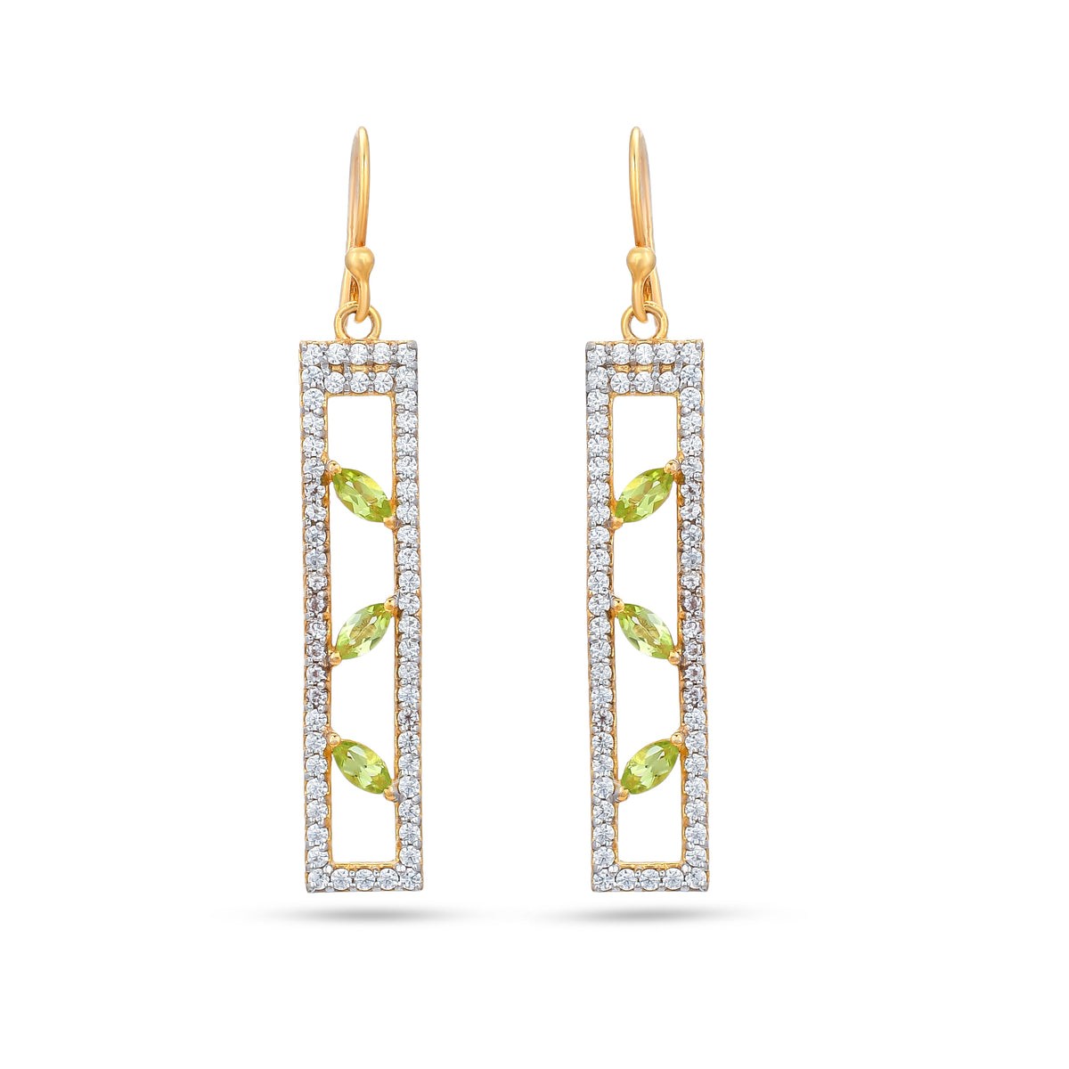 Peridot Prism Earrings