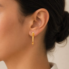 Linear Citrine Earrings