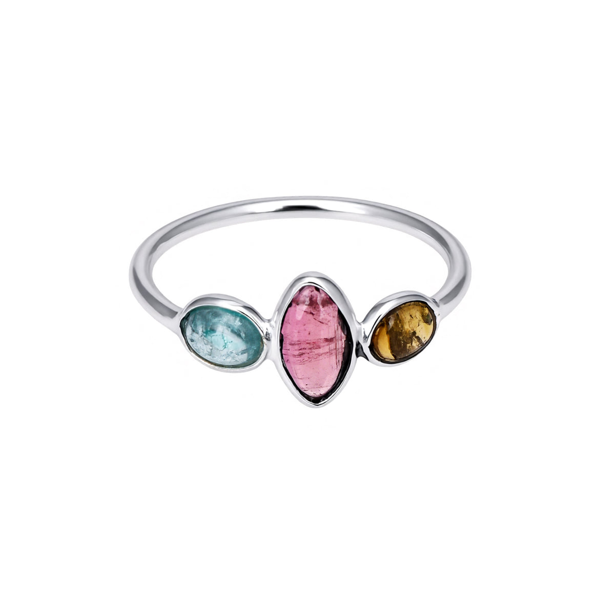 Pop of Colour Tourmaline Ring in 925 Silver