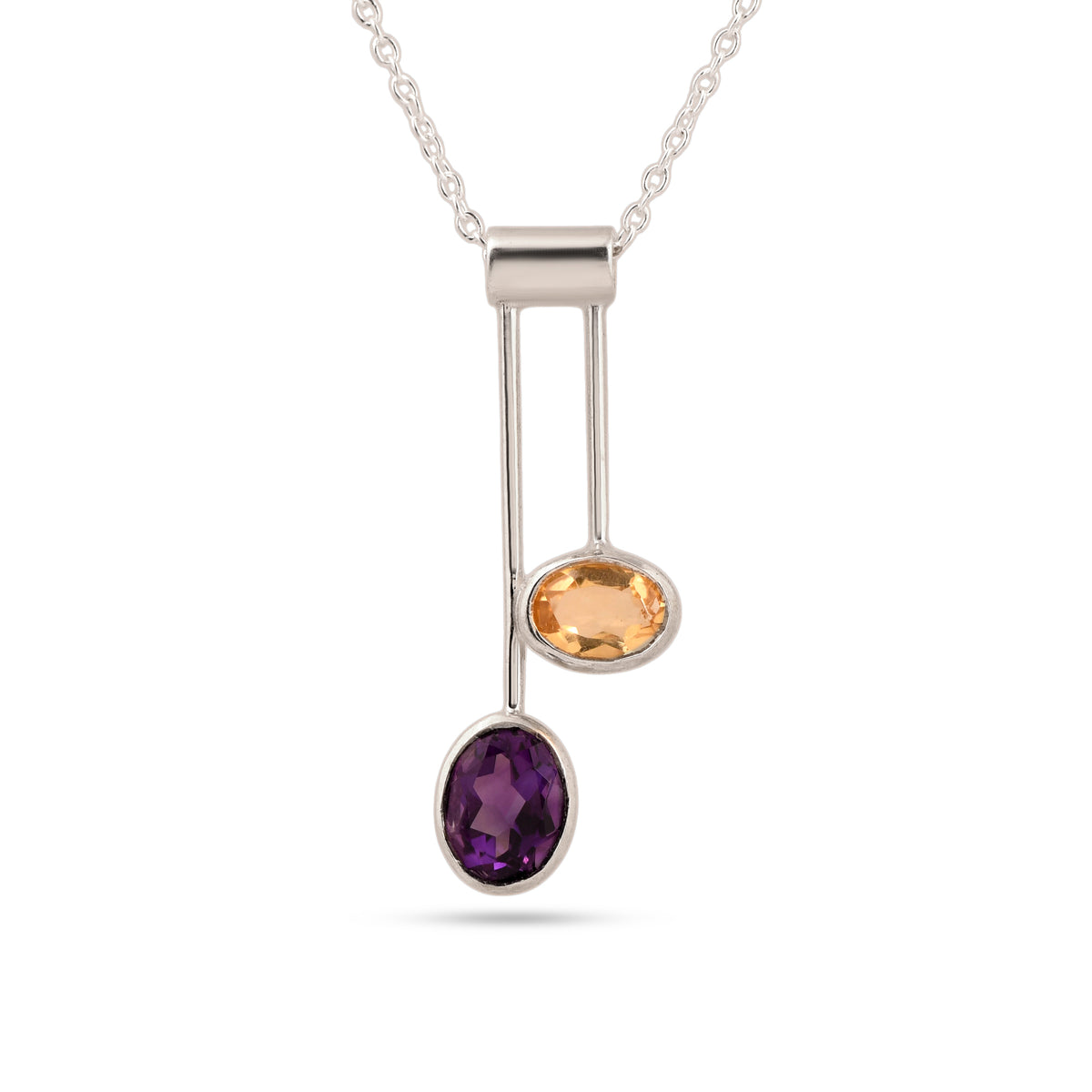 Purple Yellow Celestial Necklace