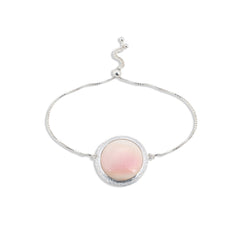 Round Shell 925 Silver Bracelet