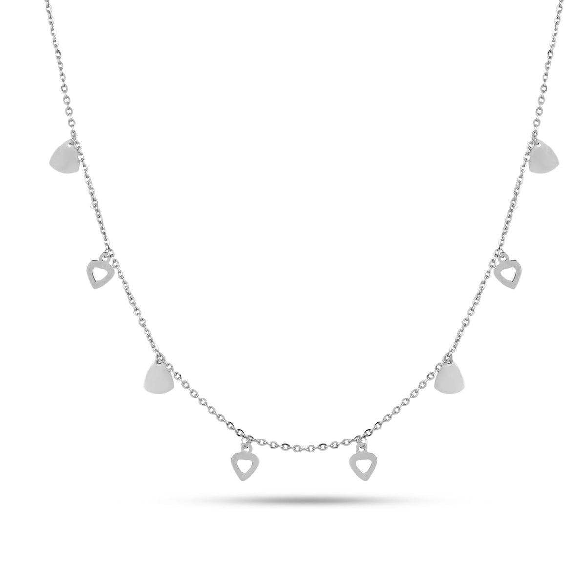 Triangle Charm Necklace In 925 Silver