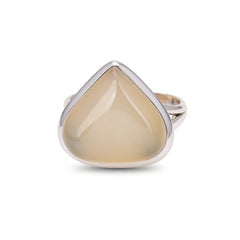 Soft pink Agate Ring in 925 Silver