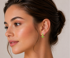 Spring Green Peridot Earrings