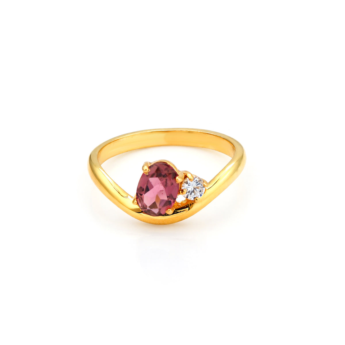 Sweet Blush Pink Tourmaline Ring in 925 Silver