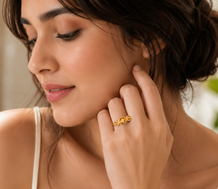 Citrine Stone 925 Silver Rings