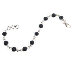 Black Onyx Silver Bracelet
