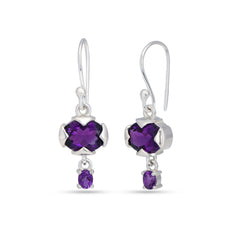 Evergreen Amethyst Dangle Earrings