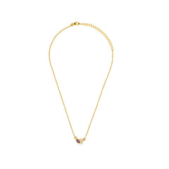 Amethyst Glow Minimal Pendant Necklace in Gold-Plated 925 Silver