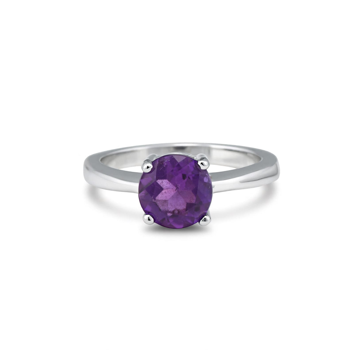 Regal Amethyst Ring in 925 Silver