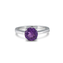 Regal Amethyst Ring in 925 Silver