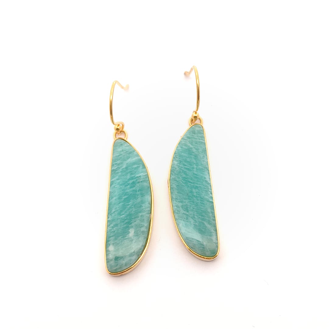 Amazonite Silver Earrings