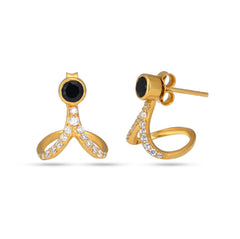 Round Wave Stud Earrings